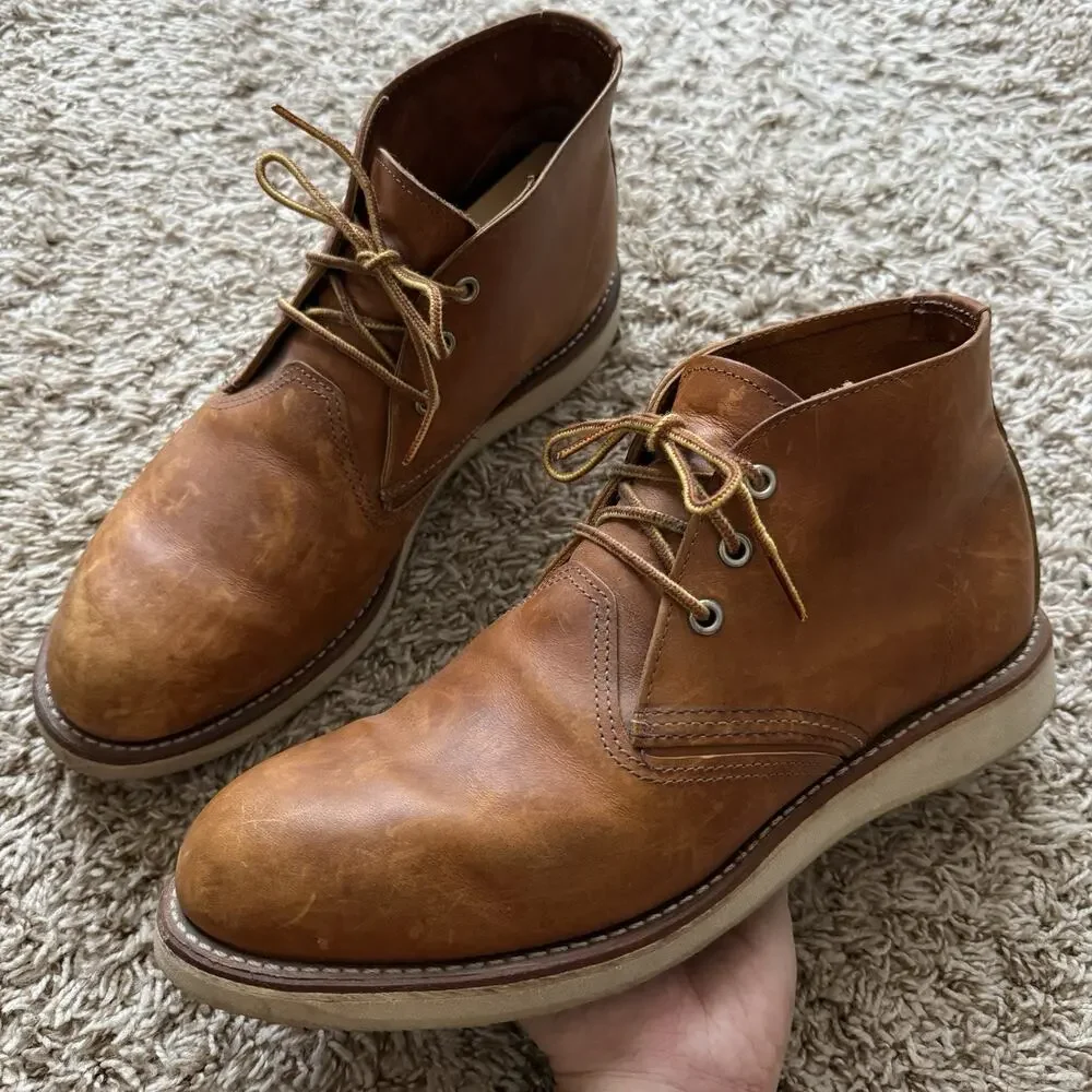 Red Wing 3140 Heritage Work Chukka Brown Leather Boots Lace Up Men’s Size 10.5 D